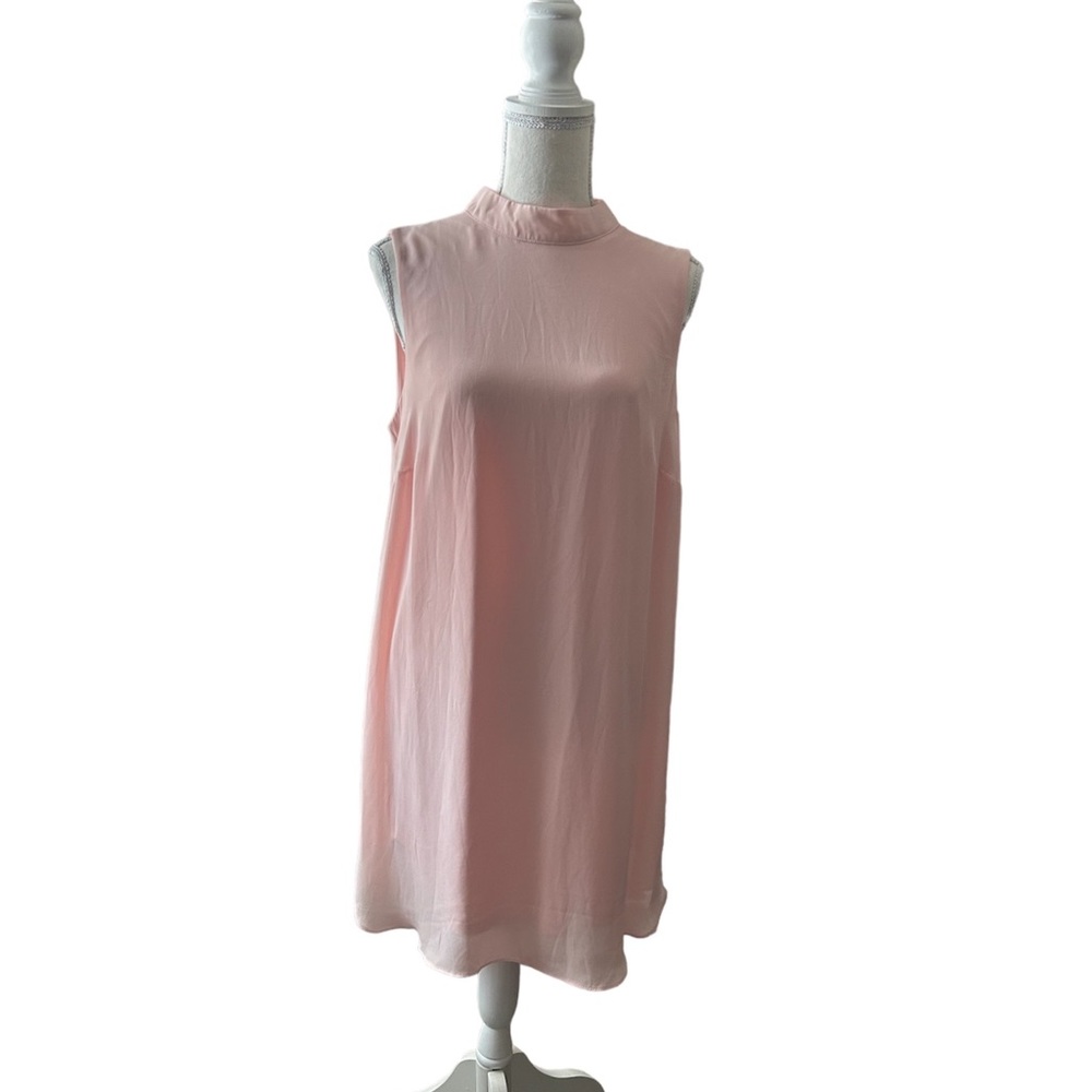 Shift dress M blush pink with opening on back
